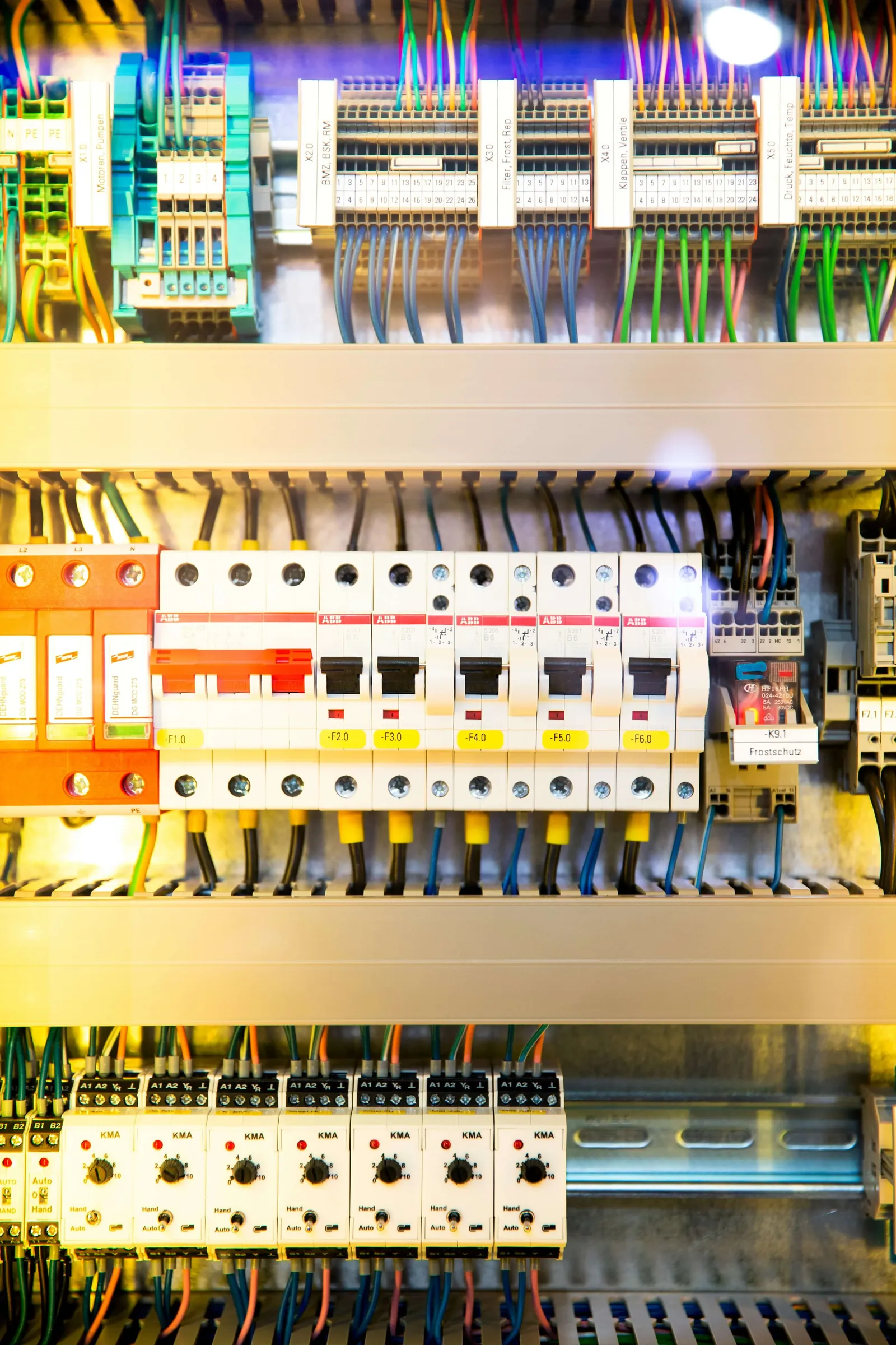 High tension and low voltage electrical systems